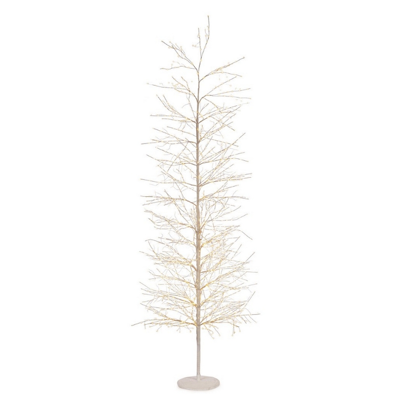 Albero di Natale con luci incorporate di colore bianco con 2700 microled e alto 240 cm